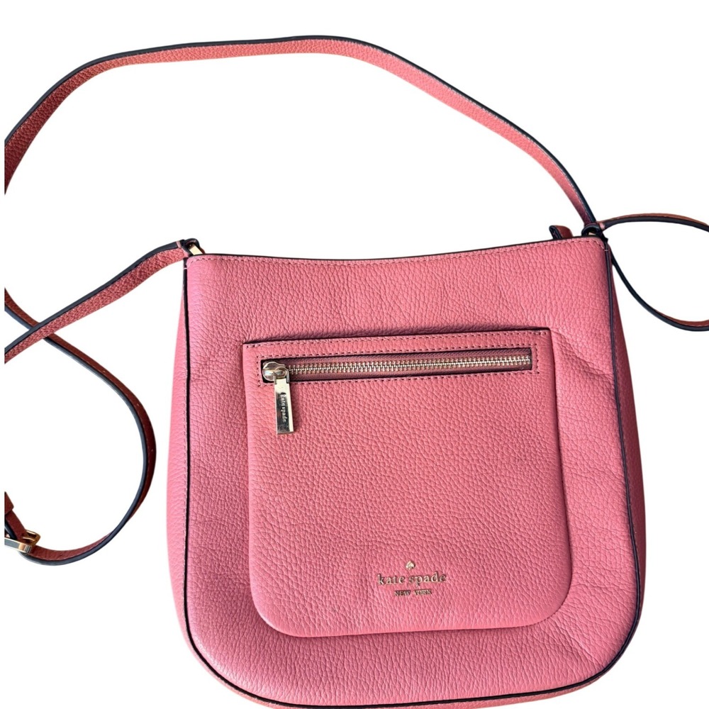 Kate Spade New York Pebbled Leather Crossbody Bag Rose Pink S338 Gold Hardware